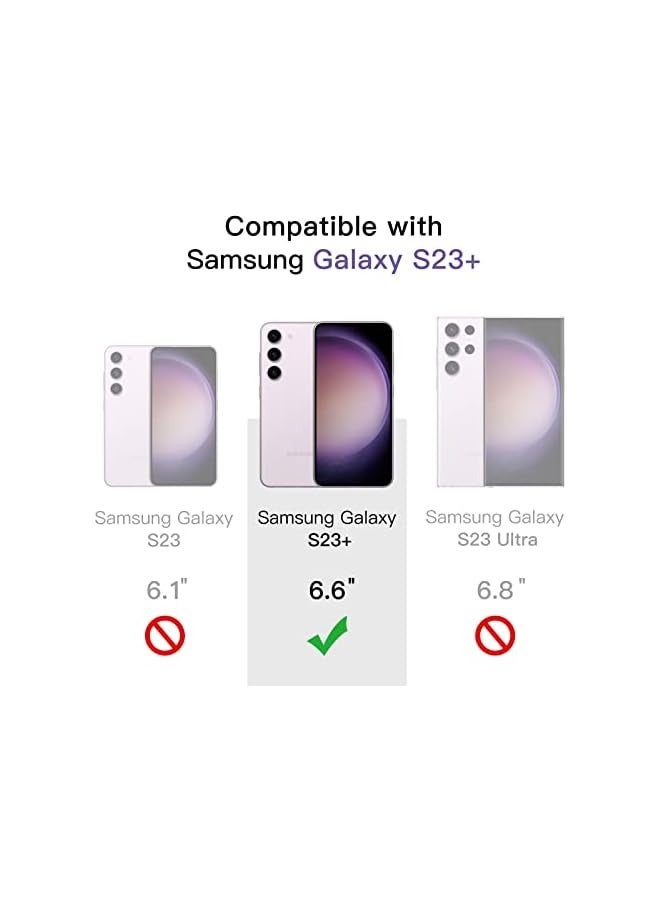 جي تيك واقي شاشة لهاتف Galaxy S23+ / S23 Plus 5G مقاس 6.6 بوصة مع واقي عدسة الكاميرا، طبقة من الزجاج المقسى، متوافق مع معرف بصمة الإصبع، شفاف عالي الدقة، عبوتان لكل منهما - Image 2