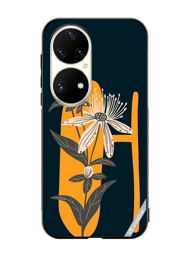 VR CREATIVE Protective Case Cover For Huawei P50 Pro Alphabet H Design Multicolour  - Image 1