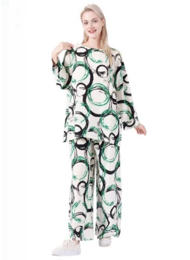 2piece Printed Coord Set for Women Fit Medium-Large - Image 1