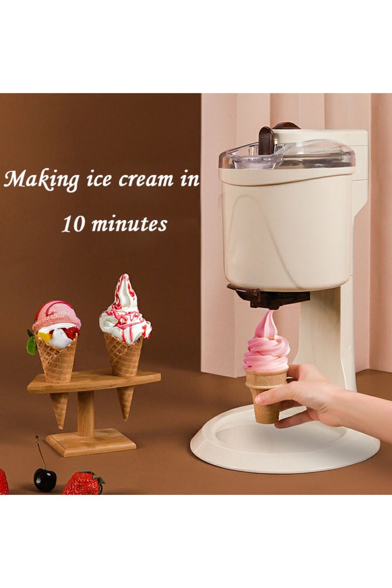 آر إيه أف آلة صنع الآيس كريم 1 لتر 15 واط ماكينة الآيس كريم الكهربائية مع وعاء تجميد سريع سهلة الاستخدام، تصميم مدمج، مثالية لصنع الجيلاتو المنزلي، السوربيه، الزبادي المجمد والمزيد - Image 2