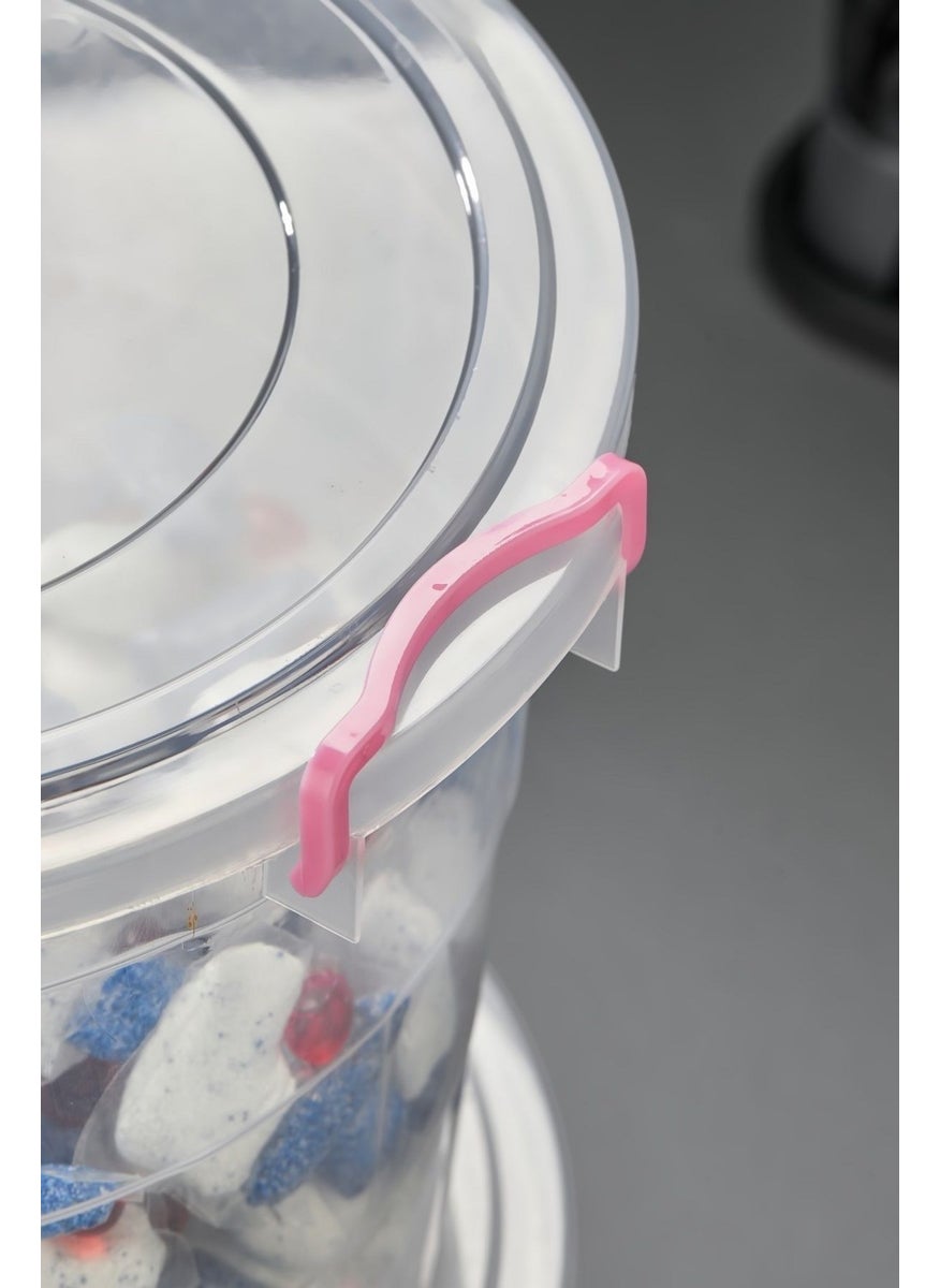 Tugomer 2-Piece Jumbo Detergent Container - 8 Lt. Lock Lid Powder Tablet Detergent Storage Box Bathroom Organizer  - Image 3