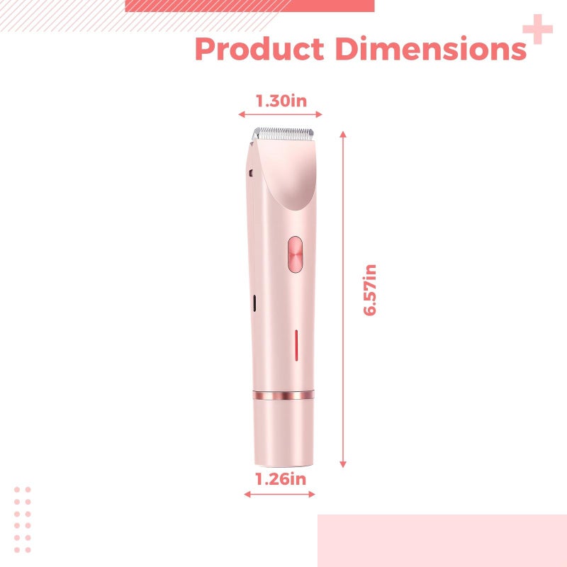 2 in 1 Women Electric Body Bikini Shaver Waterproof Dual Head Safe Quick Fast Charging Wireless - Image 4