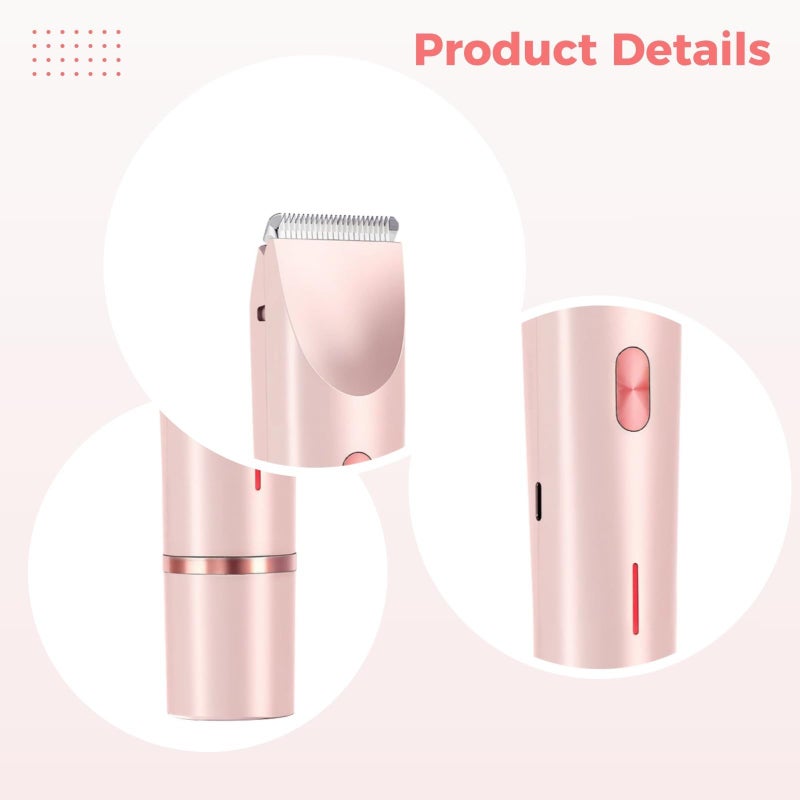 2 in 1 Women Electric Body Bikini Shaver Waterproof Dual Head Safe Quick Fast Charging Wireless - Image 3