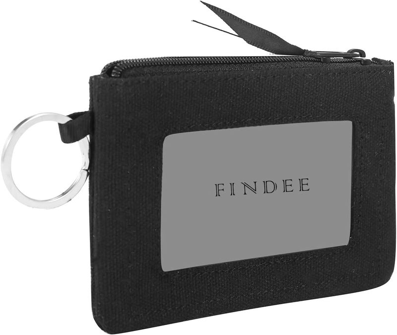 FORYEE Iconic Zip ID Case Wallet/Coin Purse with Id Window - Signature Cotton (Black) - Image 3