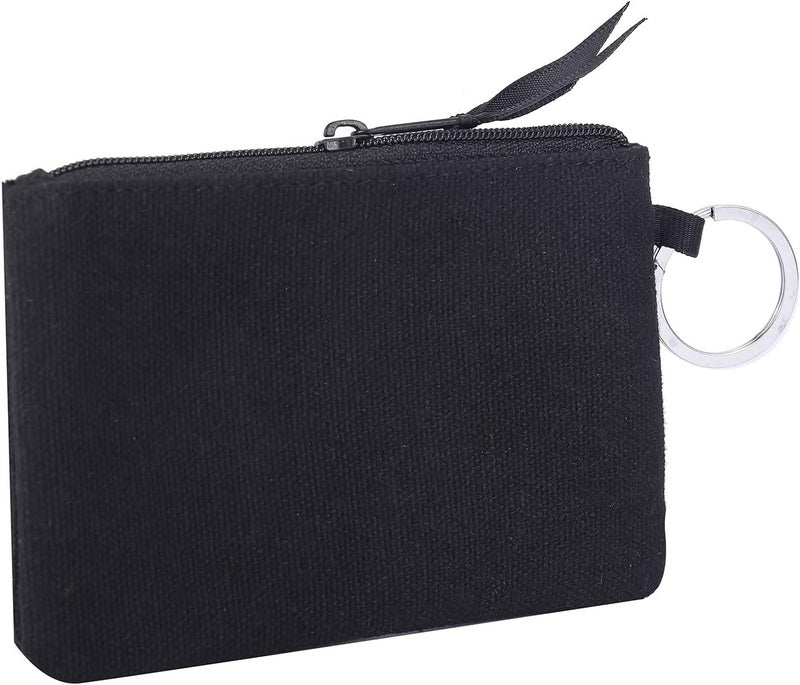FORYEE Iconic Zip ID Case Wallet/Coin Purse with Id Window - Signature Cotton (Black) - Image 2