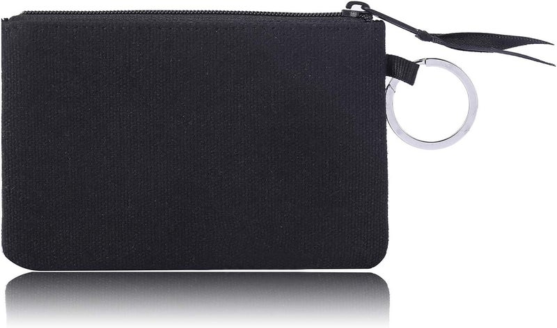 FORYEE Iconic Zip ID Case Wallet/Coin Purse with Id Window - Signature Cotton (Black) - Image 4