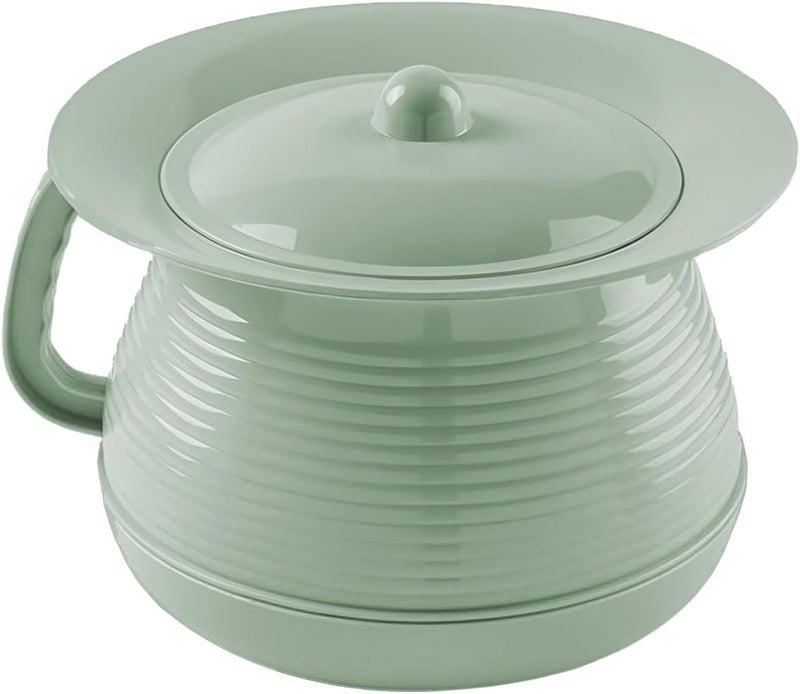 OOCOME Chamber Pot Bedpan Urinal Bottle Urine Pots Potty Pee Bucket Bedside Urinal with Lids to Prevent Odors, Suitable for Kids, Women and Men (Green2) - Image 1