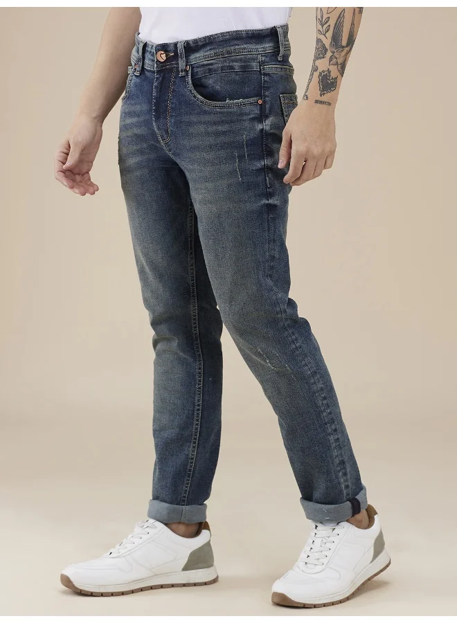 Being Human Mens Mid Tone Slim Fit Denims