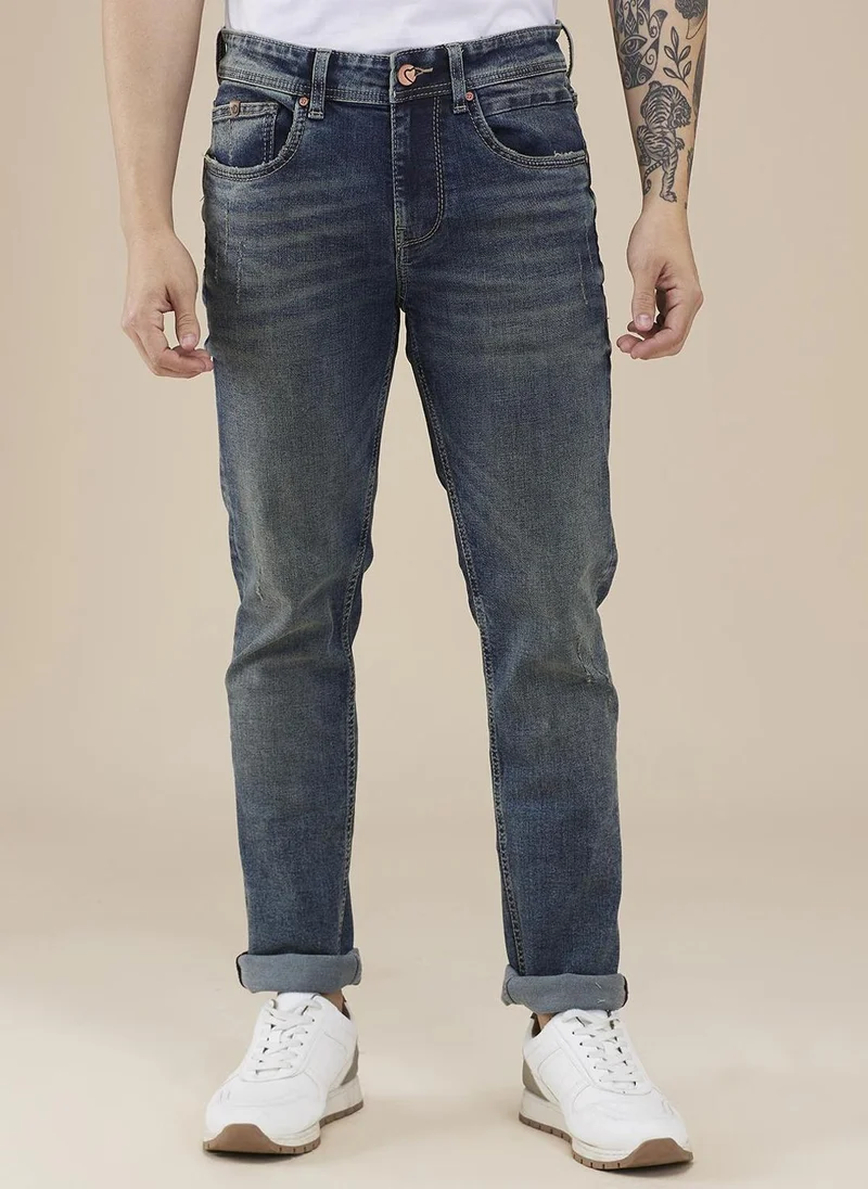 Being Human Men Classic Slim Fit Light Fade Mid-Rise Stretchable Jeans
