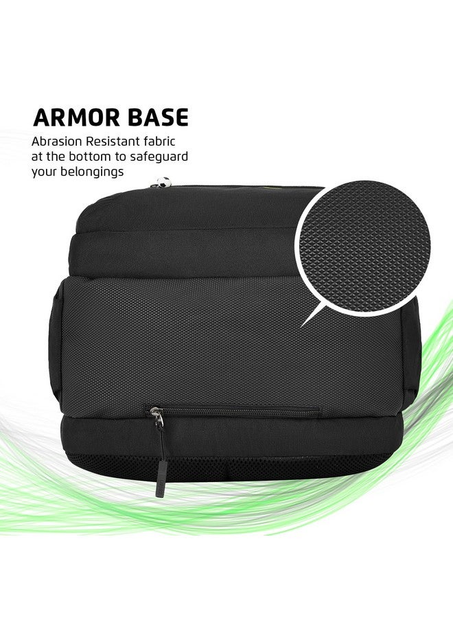 Safari Goal 37L School bag for Boys and Girls, 4 Compartment Printed Sport Utility Backpack Bag with Football Holder, Rain Cover, Armor Base, File holder, Bottle Holder and Front Pocket, Color Black - Image 3