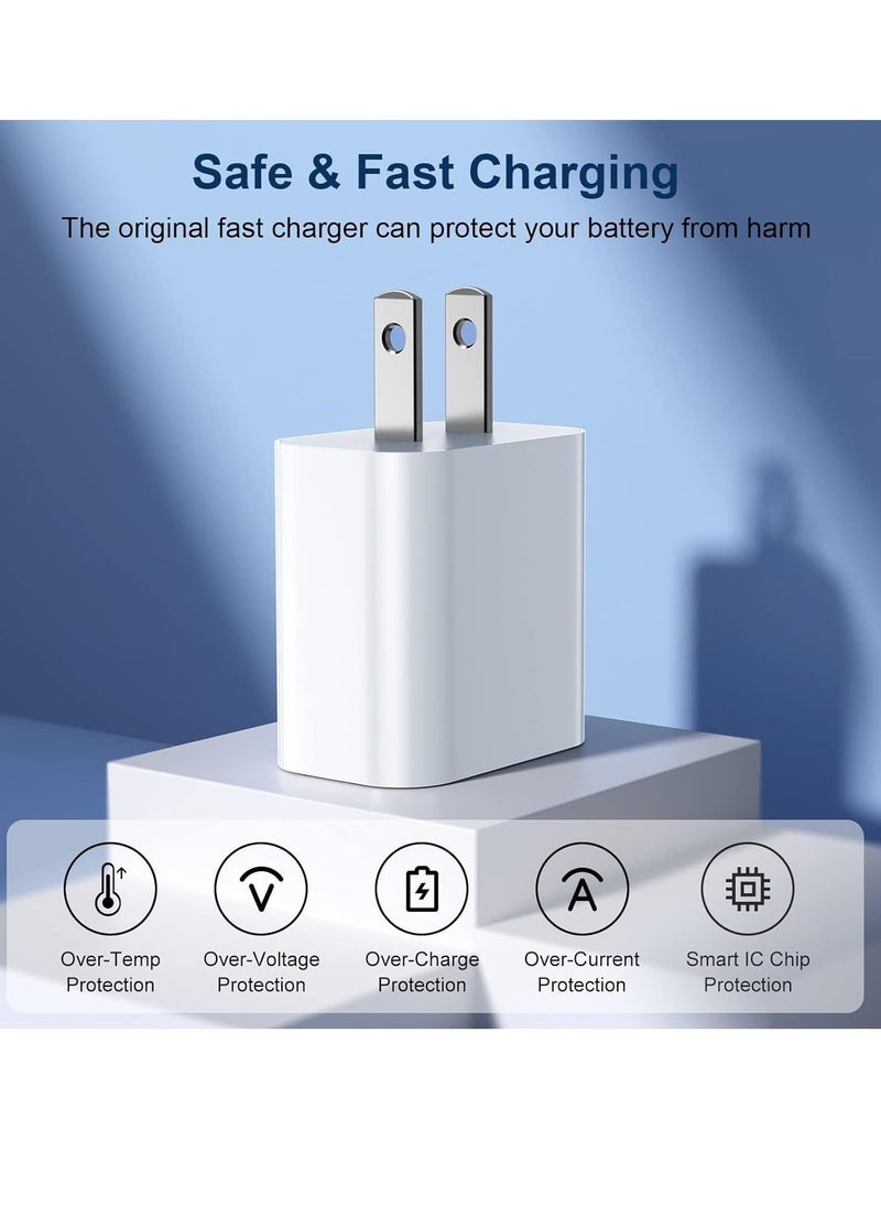 ELTRAZONE Fast Charger iPhone,20W PD USB C Wall Charger 4 Pack with 6FT Fast Charging Cable - Fast Charger for iPhone 14/14 Pro Max/13/13 Pro/12/12 Pro/11/11 Pro/XS, iPad - Image 3