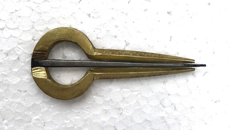 Vadyam Jew's Harp Round Professional Brass Morchang Jawharp Folk Musical Instrument - Image 2