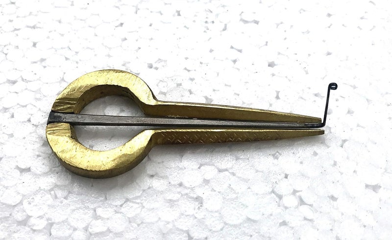 Vadyam Jew's Harp Round Professional Brass Morchang Jawharp Folk Musical Instrument - Image 1
