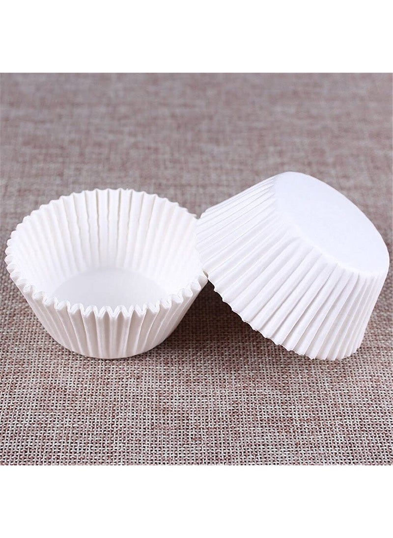 APSAMBR APSAMBR White Jumbo Cupcake Muffin Baking Cup Liners Size 30 50MM  - Image 4