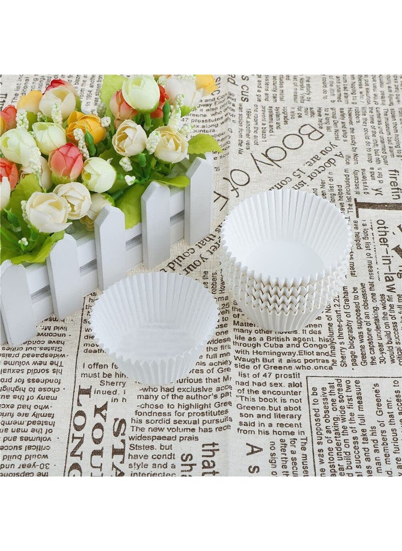 APSAMBR APSAMBR White Jumbo Cupcake Muffin Baking Cup Liners Size 30 50MM  - Image 3