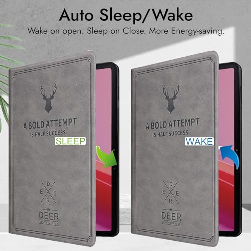 Robustrion Cover for Lenovo Tab M11 Cover Case, Flip Cover for Lenovo Tab M11 Tablet 11 inch [ Auto Sleep Wake Support] - Deer Grey - Image 3