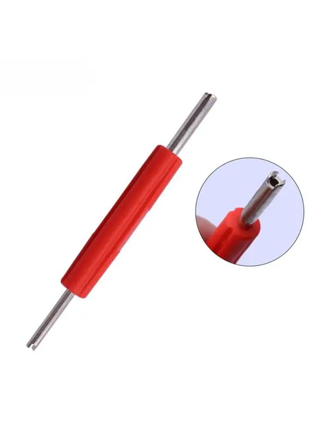 Red Silvery Dual Head Tire Valve Core Wrench Ergonomic Car Truck Repair Tool - Image 5