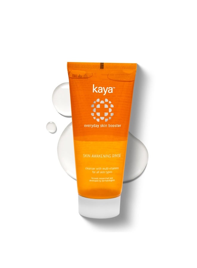 kaya Clinic Skin Awakening Rinse, With Niacinamide, Vitamin C, A & E daily use face wash, all skin types 100 ml - Image 1