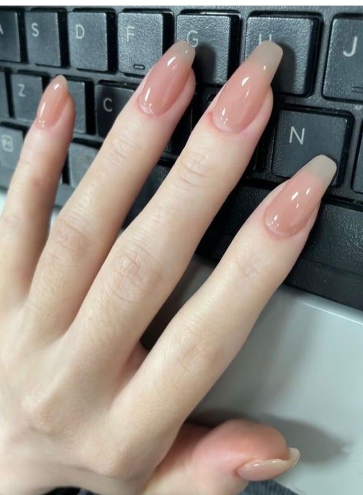 مجموعة أظافر صناعية أكريليك قابلة لإعادة الاستخدام مع شريط لاصق مزدوج وغراء - Image 1