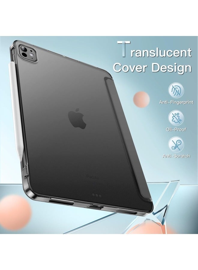 Raxoom Space Grey Slim Smart Cover for iPad Pro 13-Inch M4 (2024) - Hard Back Shell with Adjustable Stand and Auto Wake/Sleep Function - Image 4