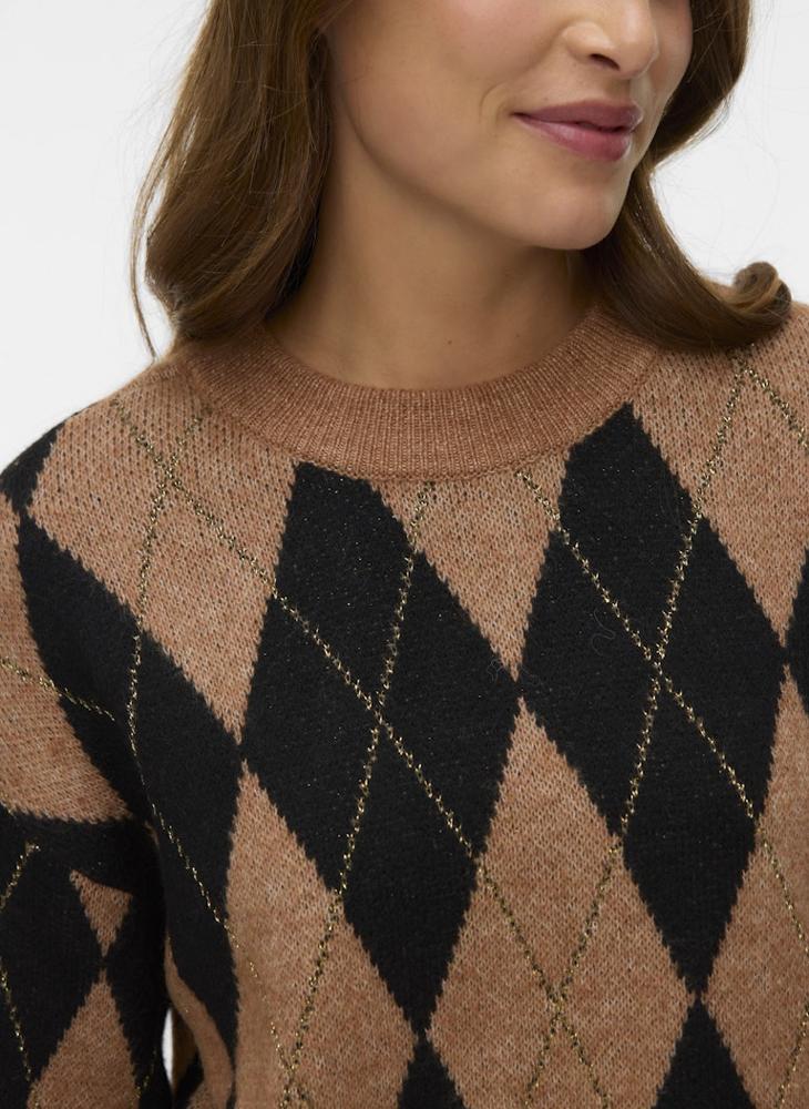 VERO MODA Vmbille Long Sleeve Crew Neck Knitted Sweater - Image 3