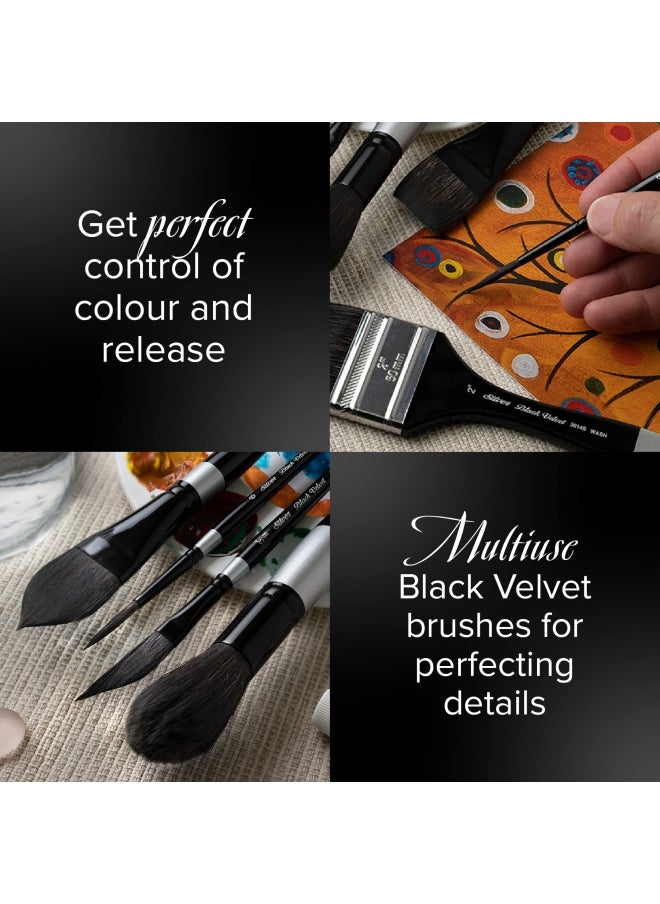 Silver Brush Limited Silver Brush Limited 3000S16 Black Velvet Round Brush For Watercolour  Size 16  Short Handle  - Image 4