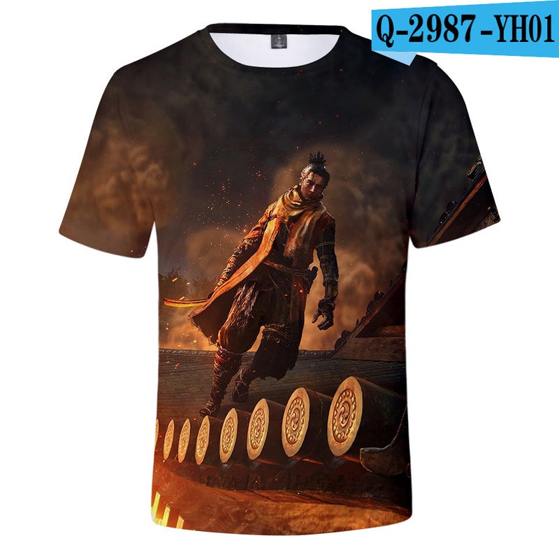 Generic SEKIRO Shadows Die Twice 3D Print Unisex T-shirt H short sleeve 