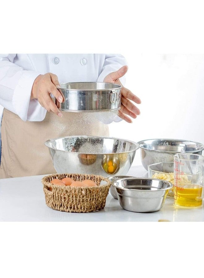 DESCTIDY Set of 3 Stainless Steel Flour Chalni,Spices,Food Strainers,Atta Chalni,Sieve Set of 3 Pcs (Fine Mesh) - Image 4