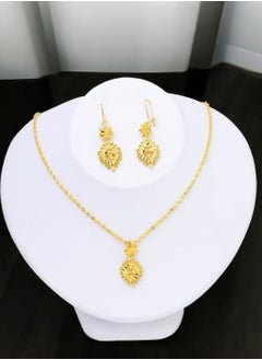 GOLDMAX 21k Gold Plated Necklace & Earrings Jewelry Set For Women  - Image 2