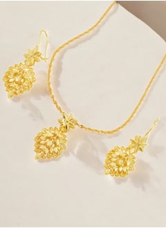 GOLDMAX 21k Gold Plated Necklace & Earrings Jewelry Set For Women  - Image 3