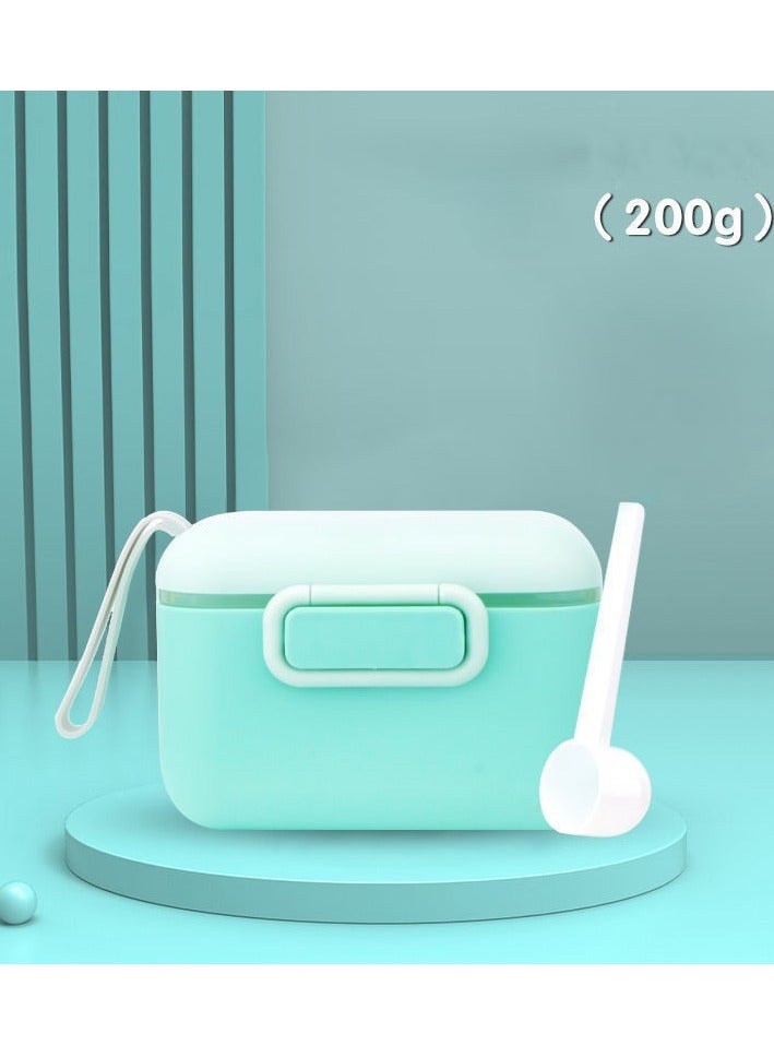 Portable Baby Milk Powder Dispenser, Travel-Friendly Formula Storage Container, Airtight and Moisture-Proof Compartments for Infant Food and Snacks (Green) - Image 1