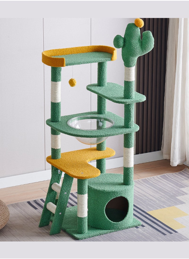 Cactus Multifunctional Cat Climbing Frame Large Cat Nest Four Seasons Universal Cat Tree Oversized Capsule Cat Scratching Board Cat Villa Cat Toys