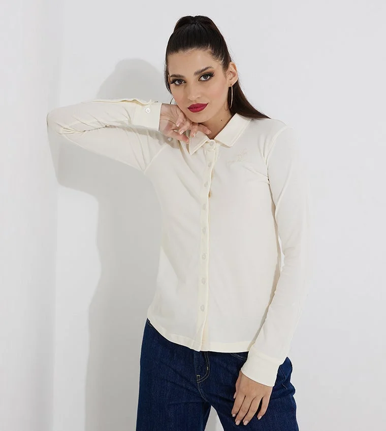 Logo Collared Long Sleeves Shirt