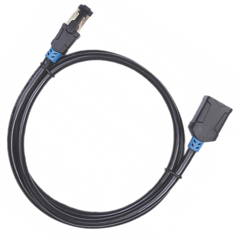 Lurrose Rj45 Extension Cable Cat6 Shielded Network Patch Cable 1.5m with Male to Female Connector for High-Speed Internet and Local Network Extension - Image 1