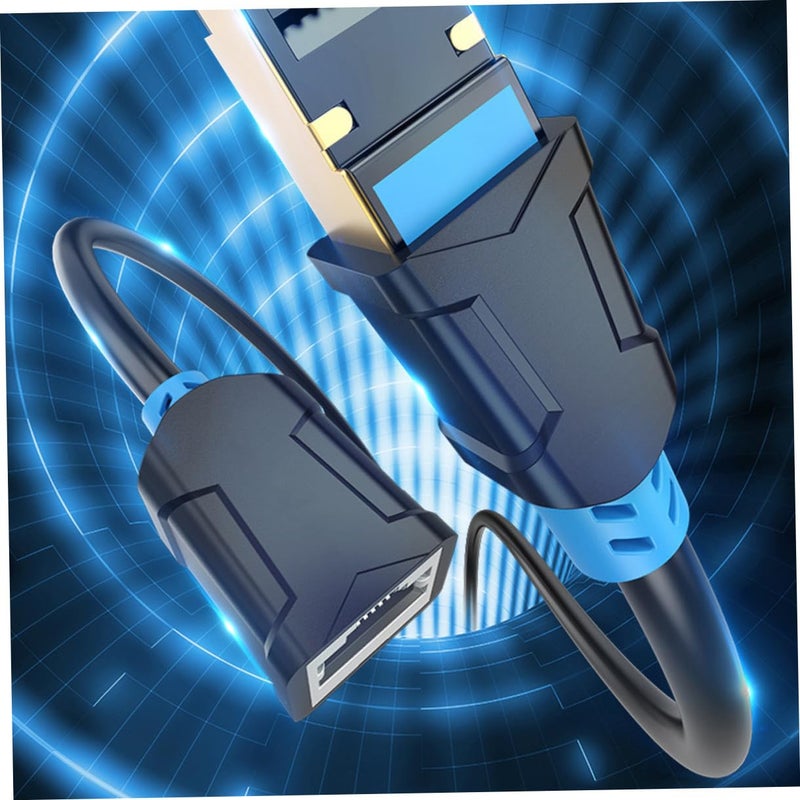Lurrose Rj45 Extension Cable Cat6 Shielded Network Patch Cable 1.5m with Male to Female Connector for High-Speed Internet and Local Network Extension - Image 4