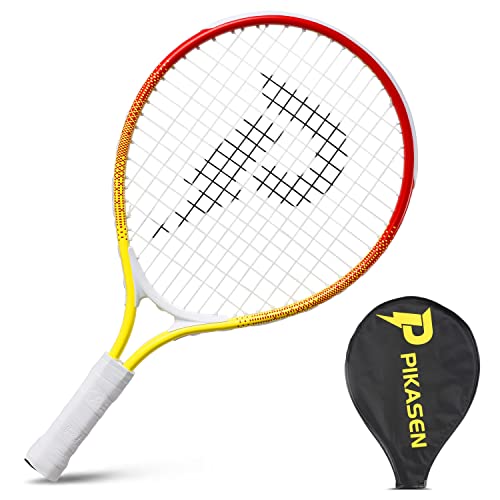 PIKASEN 17" Kids Tennis Racket Best Starter Kit for Kids Age 4 and Under with Shoulder Strap Bag and Mini Tennis Racket Toddler Tennis Raquet (Pink) - Image 1