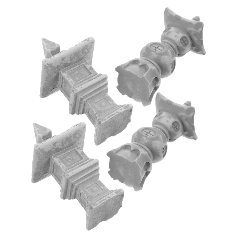 4pcs Vintage Resin Pavilion Model Miniature Garden Decoration Landscape Adornment Sand Table Landscaping Prop Bonsai Decoration - Image 1