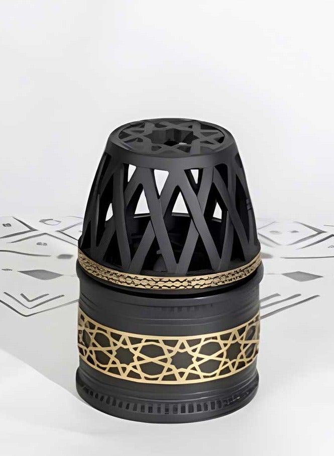 Bakhoor BoSidin Elegant Arabian Style Resin Incense Burner, Bakhoor Oud Holder with Metal Tray Censer for Yoga, Aromatherapy, Bedroom, Home & Office