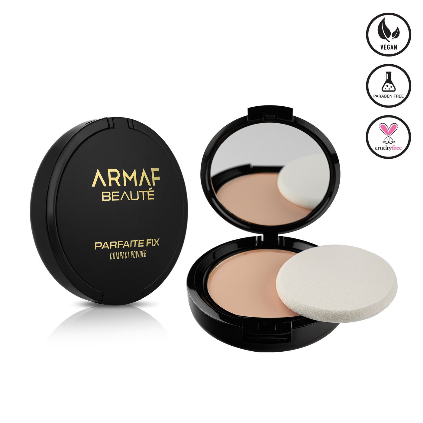 Armaf Beaute Face Make Up Parfaite Fix Compact Powder, Fair Colour, Lightweight Formula, Feather Light, Oil Control & Waterproof Finish, Seamless Blurring & Flawless Skin, Shine Free Matte
