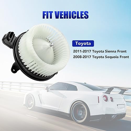 LCWRGS Front AC Blower Motor with Brushless Motor Fits for Toyota Sienna Sequoia 2008 2009 2010 2011 2012 2013 2014 2015 2016 2017 HVAC Heater Blower Motor Fan Replaces# 700298 871030C051 75050 - Image 3