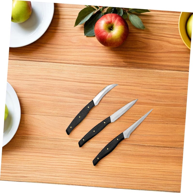 1 Set Stainless Steel Fruit Carving Knives with Handle Kitchen Carving Tool for Fruits Vegetables and Decorative Plates - Image 5