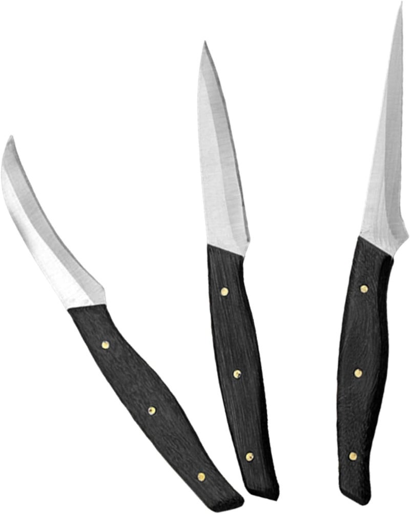1 Set Stainless Steel Fruit Carving Knives with Handle Kitchen Carving Tool for Fruits Vegetables and Decorative Plates - Image 1