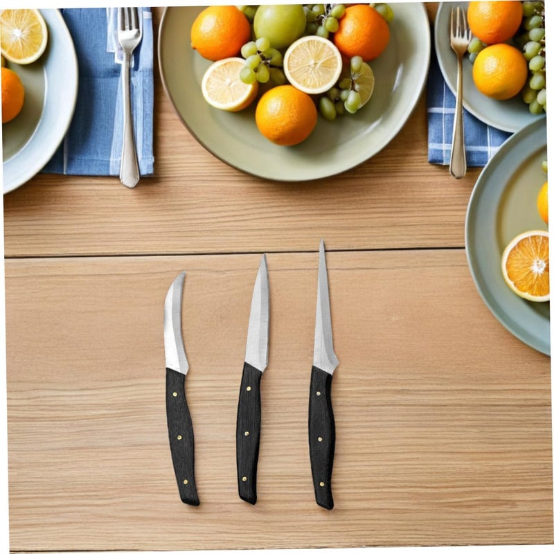 1 Set Stainless Steel Fruit Carving Knives with Handle Kitchen Carving Tool for Fruits Vegetables and Decorative Plates - Image 3