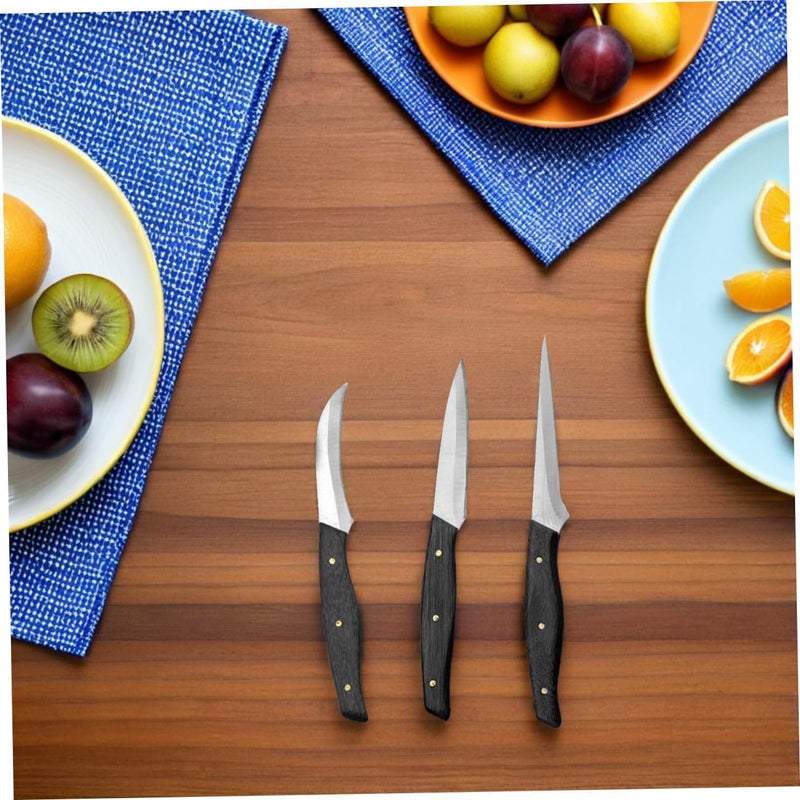 1 Set Stainless Steel Fruit Carving Knives with Handle Kitchen Carving Tool for Fruits Vegetables and Decorative Plates - Image 4