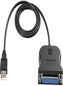 USB to 25 Pin DB25 Parallel Printer Cable Adapter Cord Converter Black