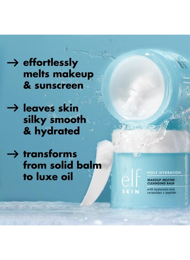 elf e.l.f. SKIN Holy Hydration! Makeup Melting Cleansing Balm, Face Cleanser & Makeup Remover, Infused with Hyaluronic Acid to Hydrate Skin - Image 4