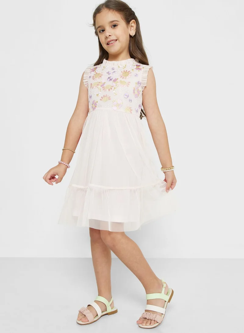 Amelia Rose Kids Embroidered Dress