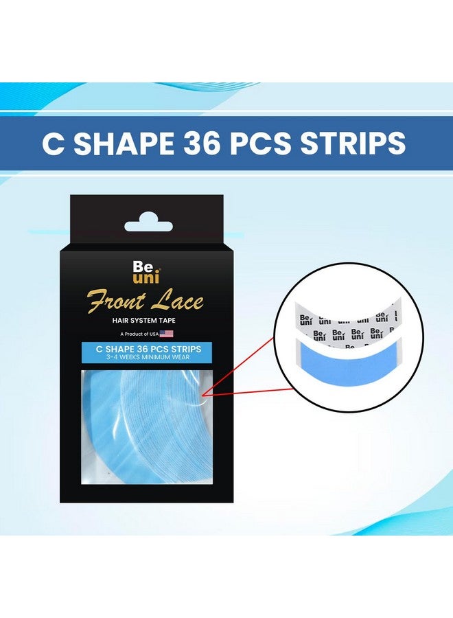 Beuni Hair Extension Tape Transparent Wig Double Sided Adhesive Blue Tapes (36 PCs) - Image 3
