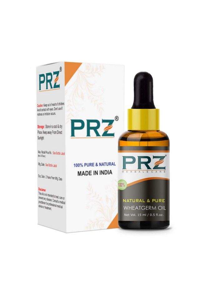PRZ Wheat Germ Cold Pressed Carrier Oil (15Ml) Pure Natural & Therapeutic Grade Oil For Aromatherapy Body Massage Skin Care & Hair Care - Image 1