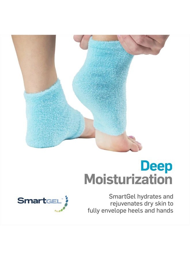 NatraCure Moisturizing Gel Heel Sleeves and Gloves - (for Dry Heels, Cracked Heels, Dry Hands and cuticles, Dry Skin) - Color: Lavender - Image 3